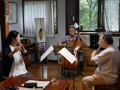 フルート教室夏期合宿写真／ロンドントリオ